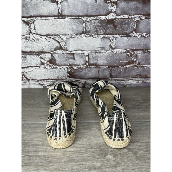 Soludos Striped Espadrille Bow Blue Cream Nautical Shoes Women’s Sz 9M US/39.5EU - Picture 5 of 16